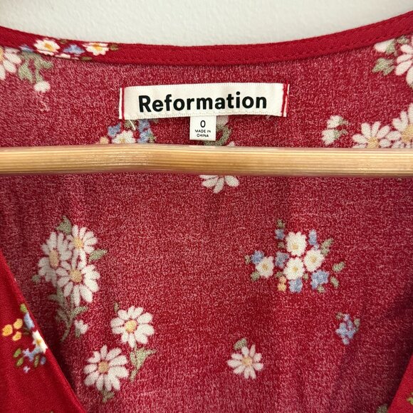 Reformation Locklin Dress in Cassia Floral Sz 0 - Picture 4 of 5